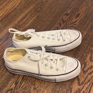 Converse White Platform Sneakers